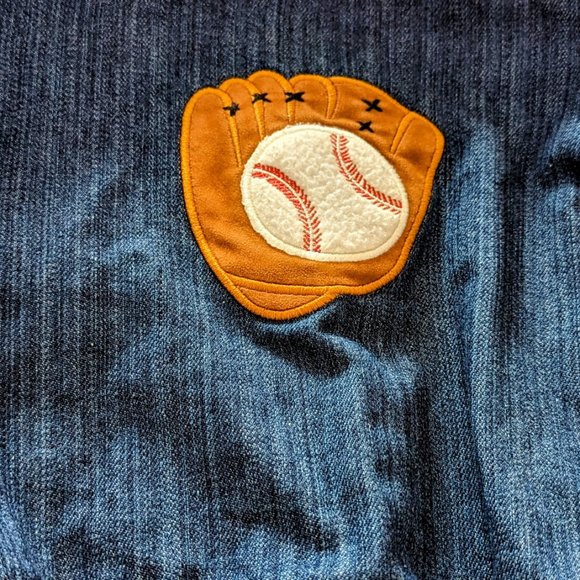 Boutique Mud Pie 2T-3T Toddler Baseball Jean Jacket - Picture 6 of 6